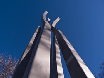 "Reach" by Douglas Kornfeld, Mozart Park, Jamaica Plain (Photo credit to the artist)